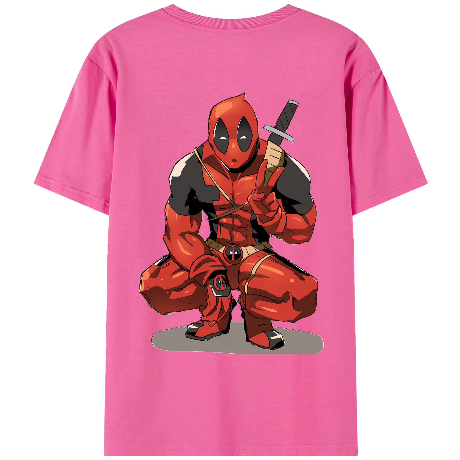 （画像用） Deadpool デッドプール レディース半袖Tシャツ(バックプリント)